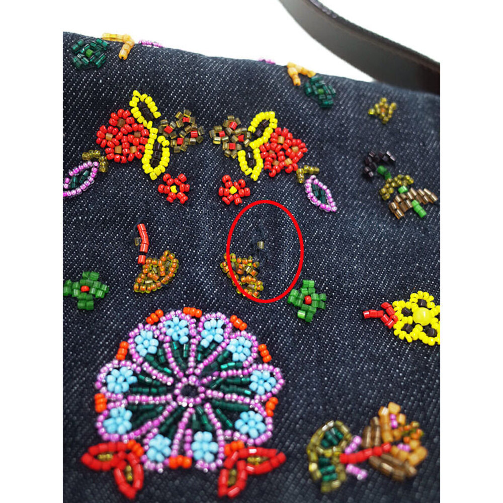 Fendi Bag Shoulder Beaded Mamma Semi Bucket - Picture 8 of 9